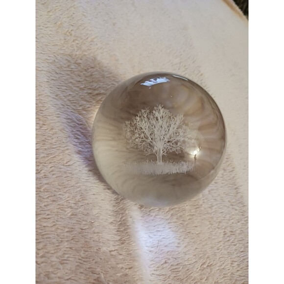 Premium High-Quality 3D Laser Engraved Crystal Ball - Tree of Life - Decor 2.3" - Picture 5 of 5